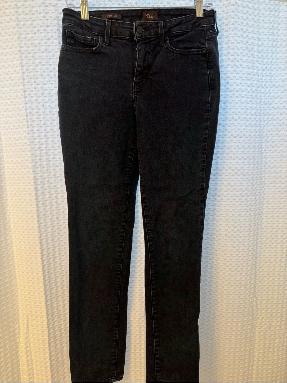 NYDJ Sheri Slim Black Jeans Size 8 Slim Leg